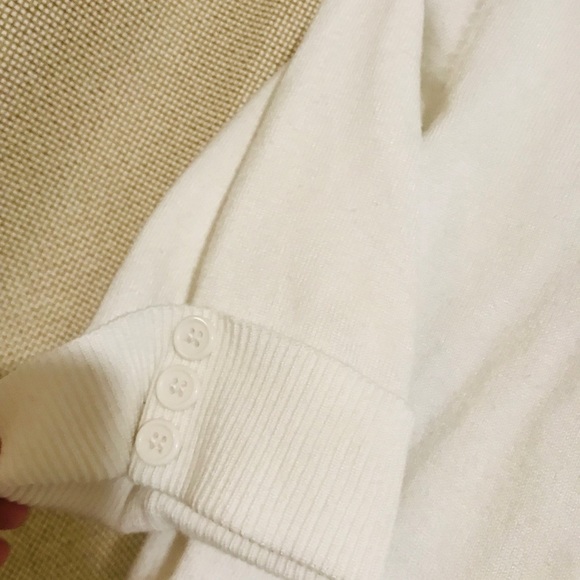 89th & Madison White Cardigan Size M - Picture 4 of 5